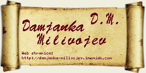 Damjanka Milivojev vizit kartica